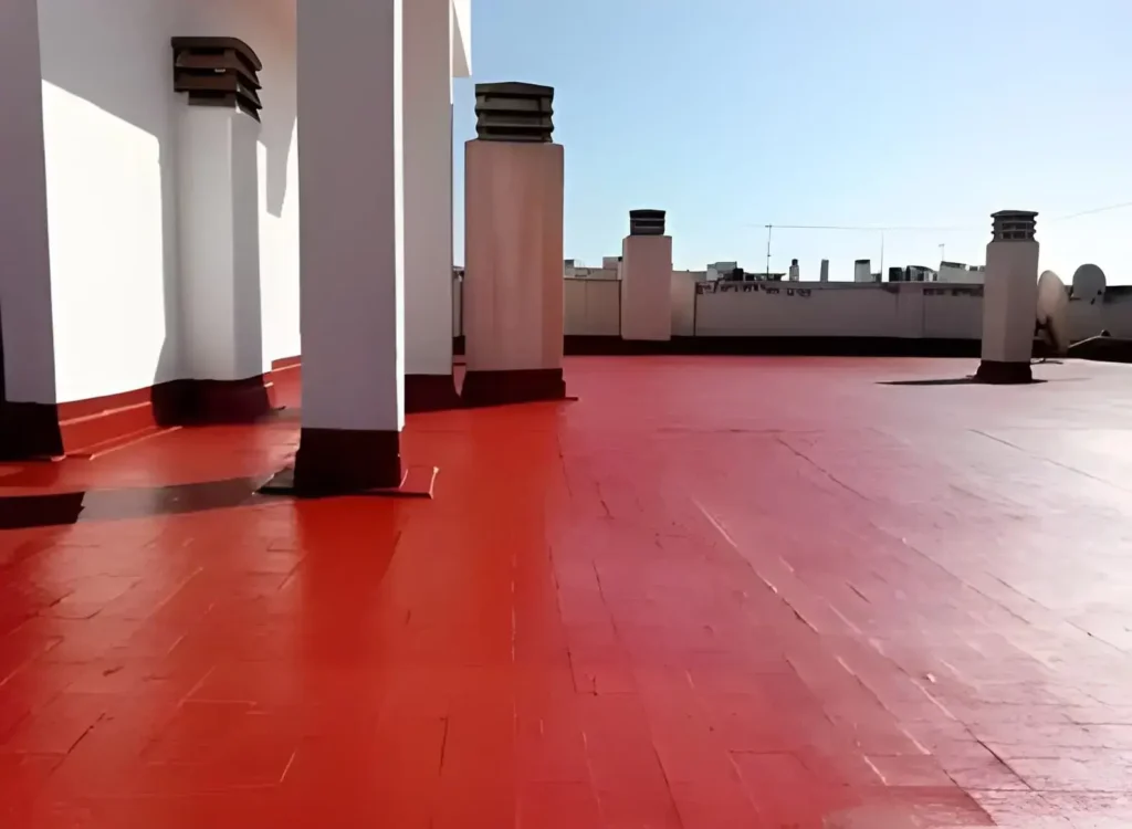 Terraza cubierta impermeabilizada realizada por Los Pintores Castellón